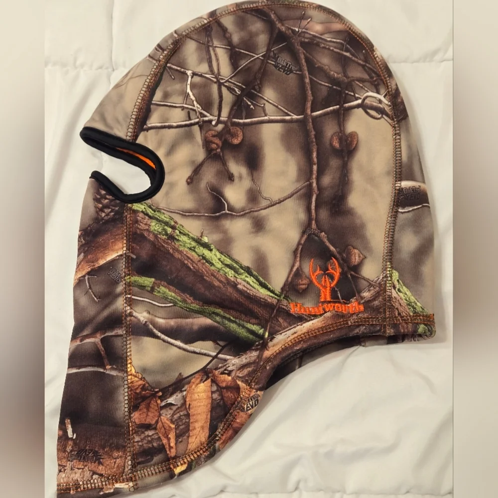 Huntworth Performance Reversible Camo/Orange Fleece Lined OZ Hunter Balaclava